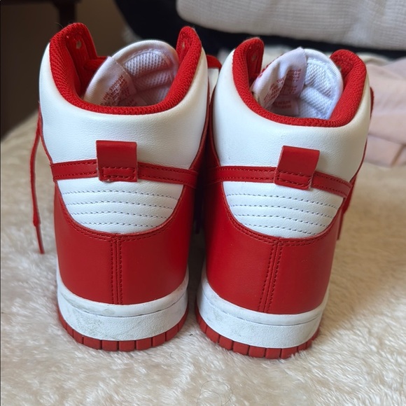 Nike Red and White High-Top Sneakers - Picture 4 of 4